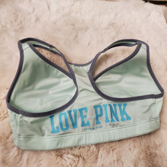 Victoria's Secret PINK Light Green Sports Bra - Picture 2 of 2